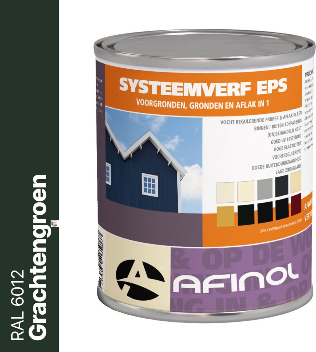 Afinol Systeemverf-Schakelverf Grachtengroen (RAL 6012) 750 ml