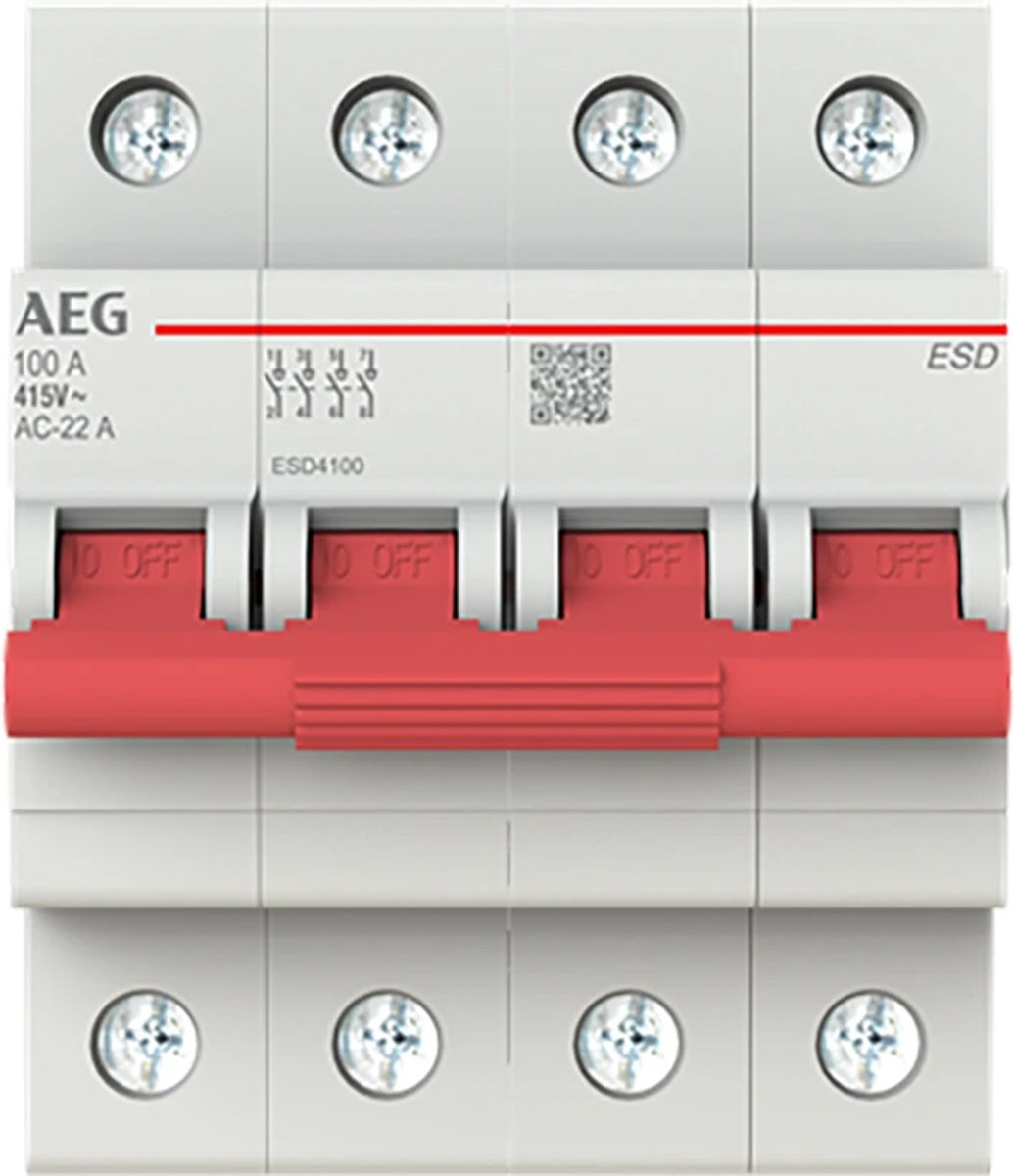 AEG hoofdschakelaar 4-polig 100A (ESD40100)