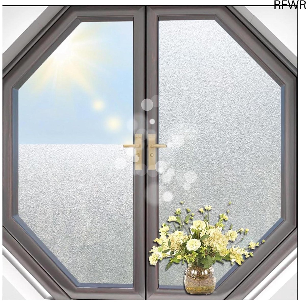 RFWR Zichtbescherming Raamfolie 80 x 90 cm - Matte Privacy en Isolatie Folie