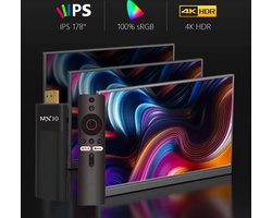 Streaming Box Android TV 4K UHD | F3 | Google TV HDMI Stick | 16GB | 1GB RAM | Chromecast Ingebouwd | Google Stemassistent Compatibel | Dolby Atmos | Stickformaat | Zwart