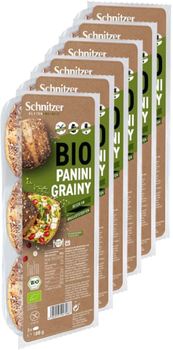 Schnitzer | Panini Grainy | 6 stuks | 6 x 188 gram