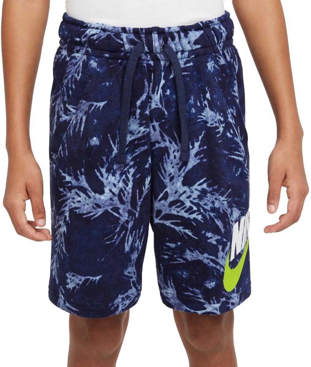 Nike sportswear washed short in de kleur marine. Blauw