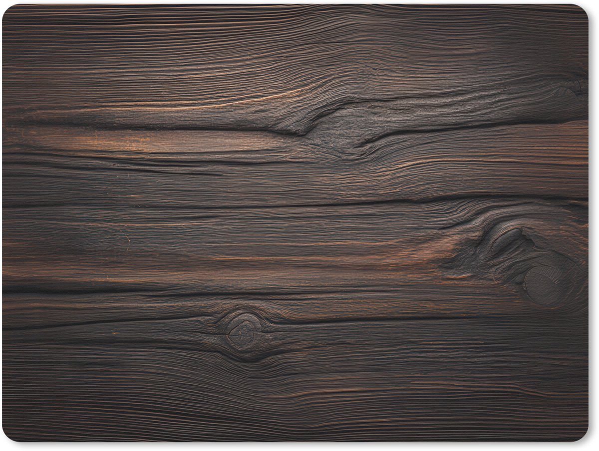 Muismat 23x19 cm - Mousepad Hout - Grillige nerven - Muismatten