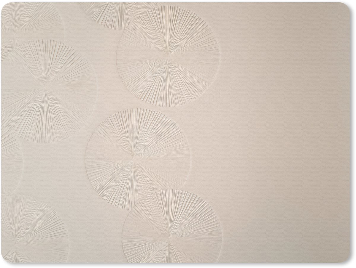 Muismat 23x19 cm - Mousepad Japandi - Beige - Modern - Muismatten