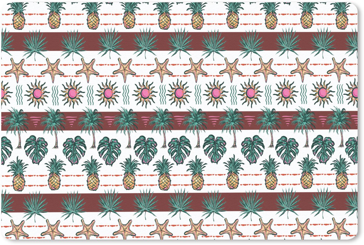 Muismat 27x18 cm - Mousepad Kust - Zee - Tropisch - Multi - Muismatten