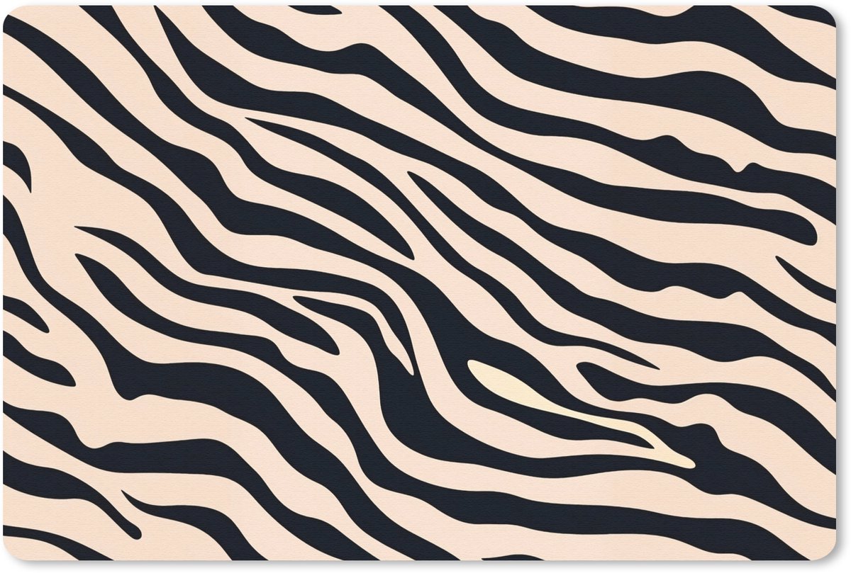 Muismat 27x18 cm - Mousepad Zebraprint - Dynamisch - Roze - Muismatten