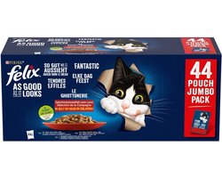 Felix Elke Dag Feest Countryside Selectie - Kattenvoer Natvoer - Rund Kip Eend & Lam - 44 x 85 g
