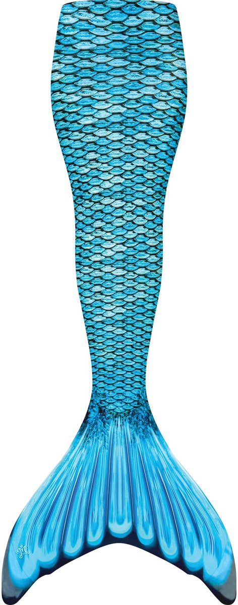 Zeemeerminstaart voor kinderen maat 12 (146-152) - Fin Fun Tidal Teal set met monovin met voetvakjes