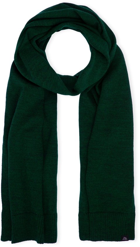 Écharpe en laine mérinos DANISH ENDURANCE - Qualité Premium - pour hommes et femmes - Vert foncé - Taille unique