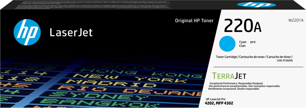 HP 220A originele LaserJet-tonercartridge, cyaan