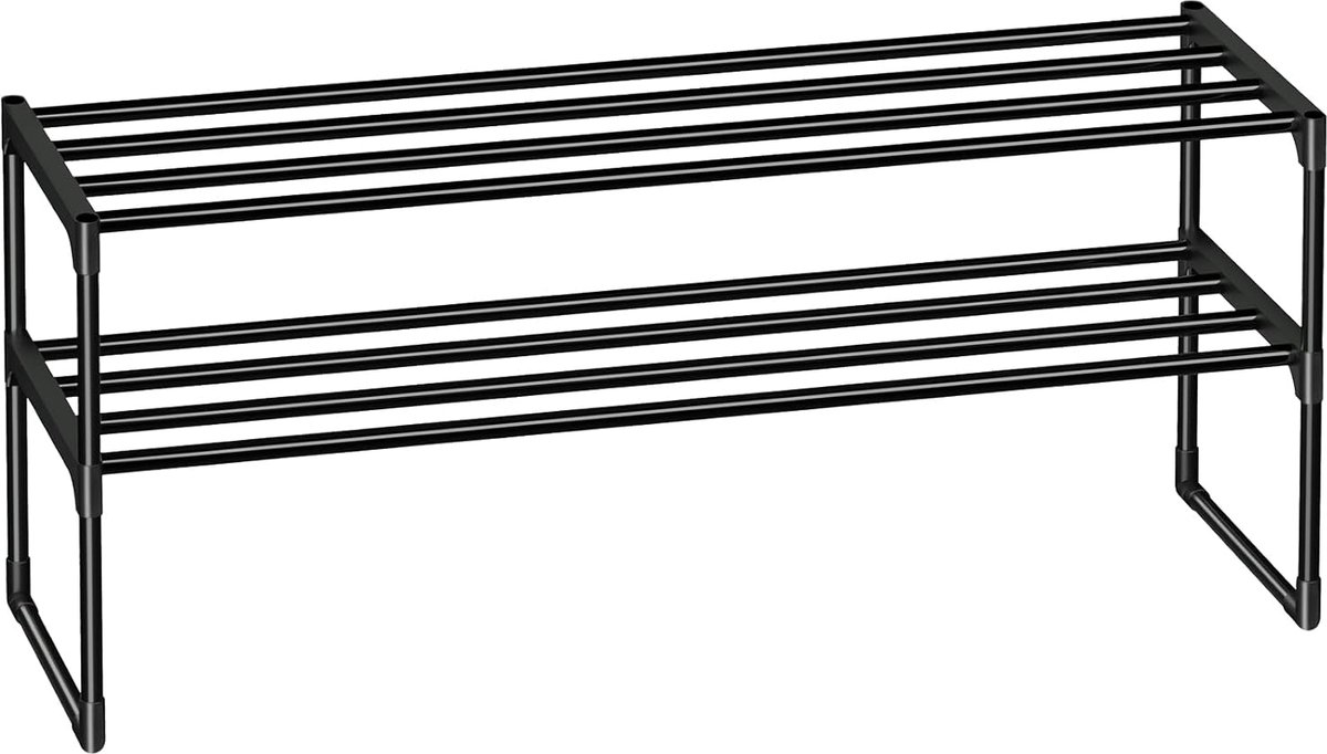 Schoenenrek - Ruimtebesparend - Zwart - Metalen constructie - 3 verdiepingen