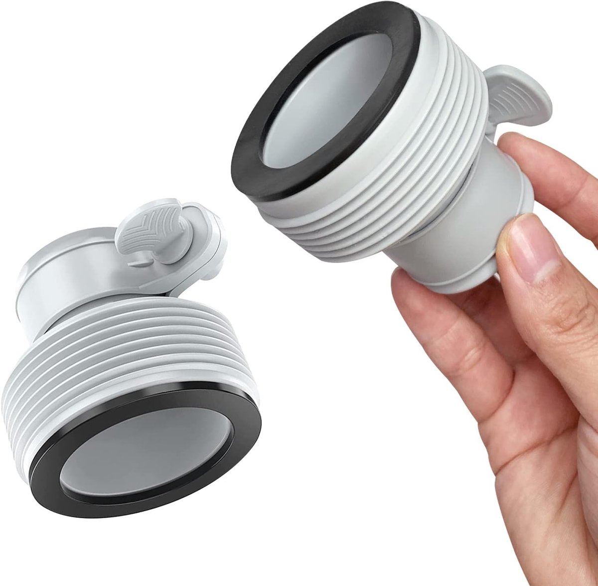 2-pack slangadapters – Voor filterpompen en zoutwatersystemen met een aansluiting van 1,25″ tot 1,5″ 2-pack slangadapters – Voor filterpompen en zoutwatersystemen met een aansluiting van 1,25″ tot 1,5″