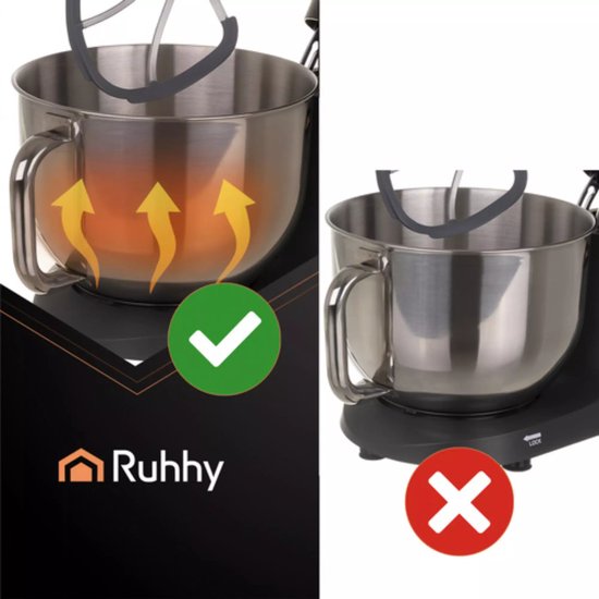 Ruhhy keukenmachine 5,5 l verwarmde kom en ingebouwde weegschaal, timer en 11 snelheden van Ruhhy — afbeelding 2