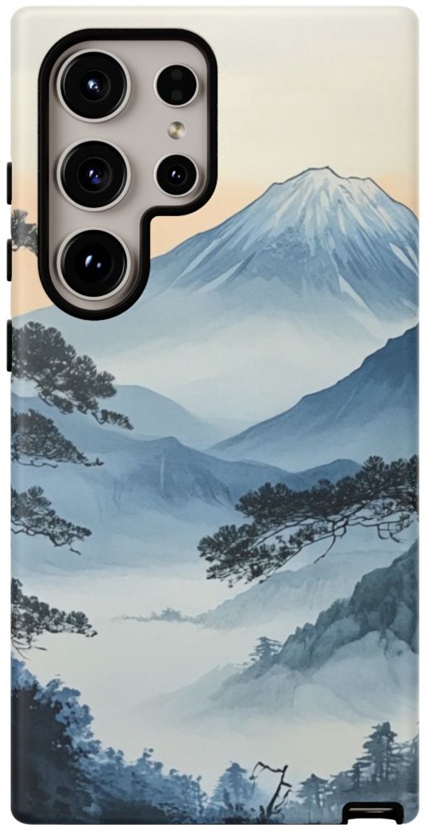 Traditioneel Japanse Berglandschap – Telefoonhoesje Geschikt voor Galaxy S24 Ultra