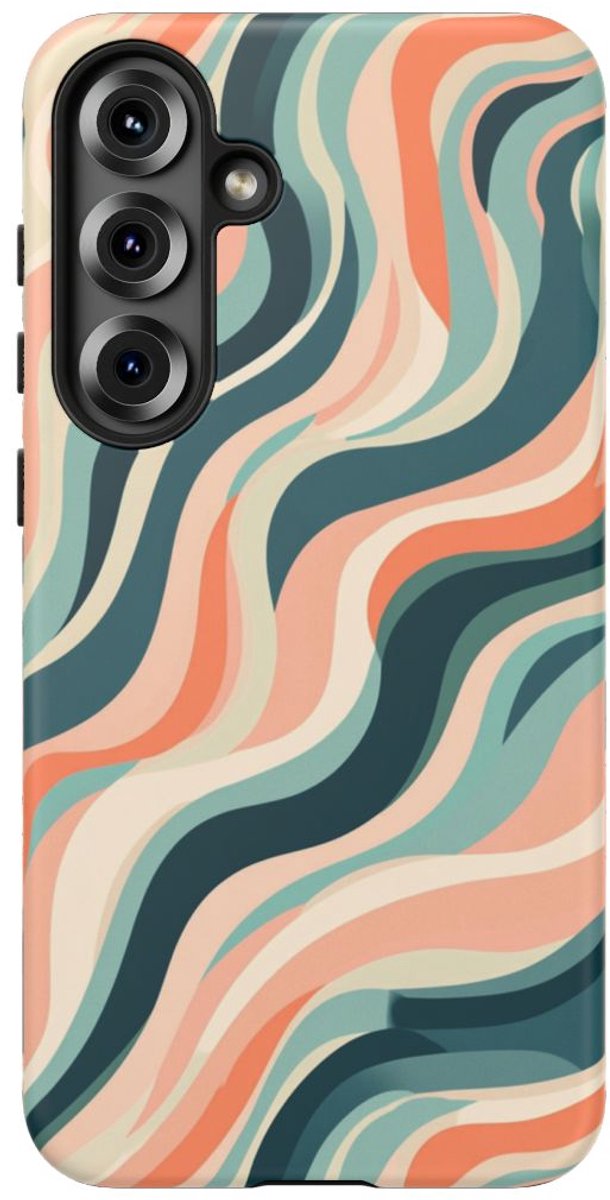 Zwevende Pastellijnen – Telefoonhoesje Geschikt voor Galaxy S25 Plus