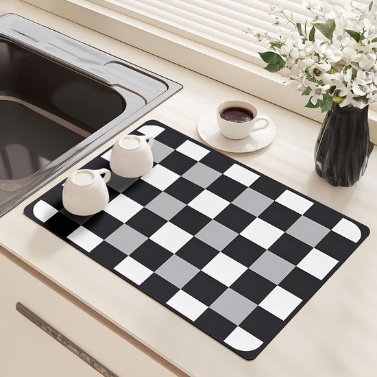 Afdruipmatten 2 stuks super absorberend voor de keuken en koffiemachine
