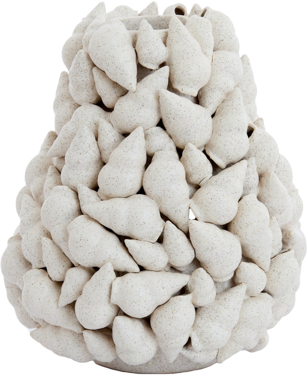 keramiek vaas GEORGIA mat crème – Ø25x28 cm