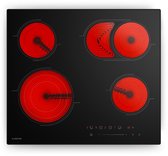 Plaque de cuisson vitrocéramique Klarstein - 60 cm, plaque de cuisson électrique 4 feux avec commande tactile, 6700 W, minuterie et sécurité enfant, indicateur de chaleur, surface en verre, design élégant pour les cuisines modernes