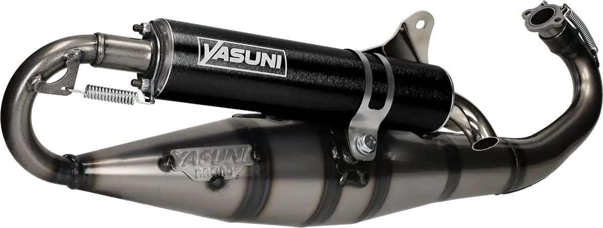 Uitlaat Yasuni C16 Zwart Piaggio 2 Takt