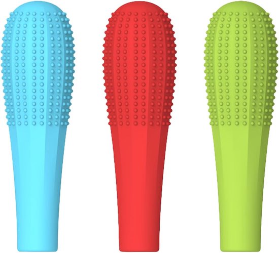 Embouts de crayon sensoriels à mâcher - Lot de 3, en silicone de qualité alimentaire, anti-rongement des ongles, anti-stress pour les élèves à l'école et à la maison