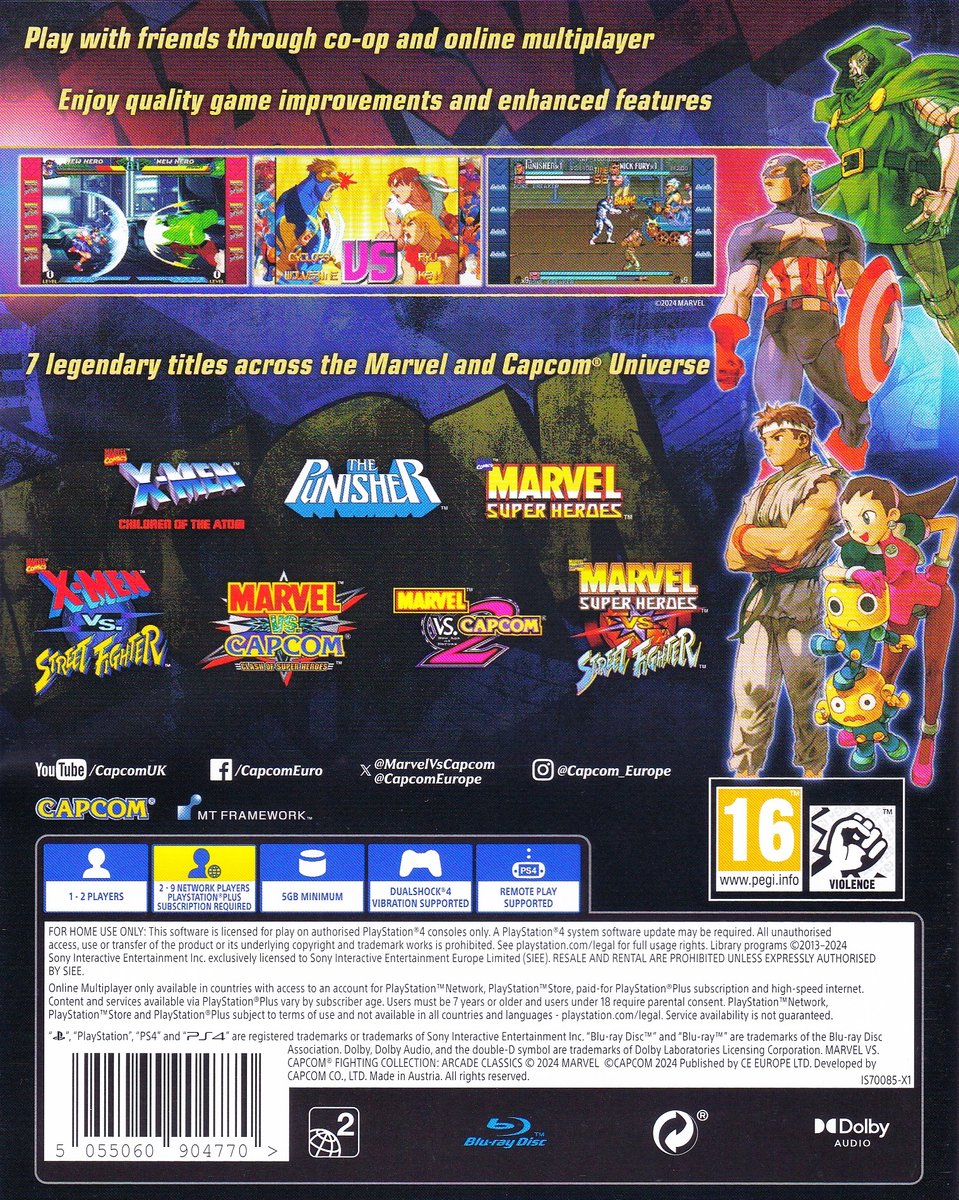 Marvel vs Capcom Fighting Collection - Arcade PS4