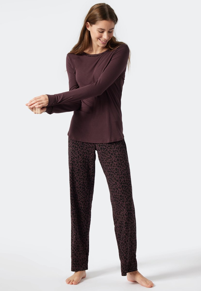 Schiesser Contemporary Nightwear – Pyjama – 178632 – Burgund - 46 Rot