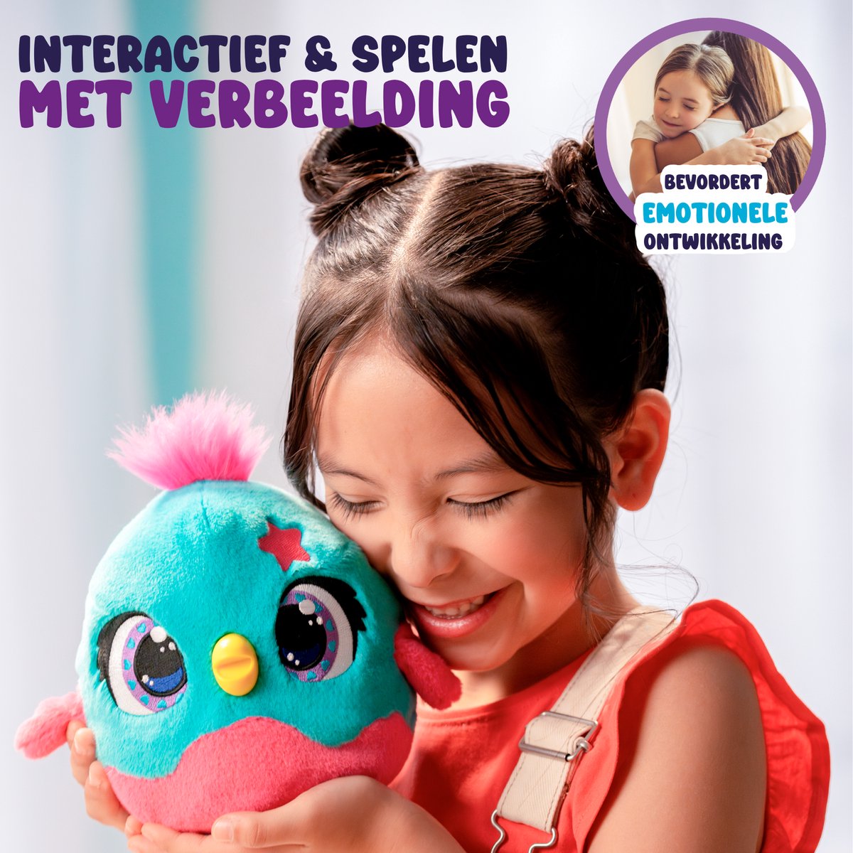 Jumbo - Funtasy Family - Chick-a-boo - Vanaf 3 jaar - Interactieve knuffel - Speelgoed met geluid - Zingt, danst en legt kuikens — afbeelding 5