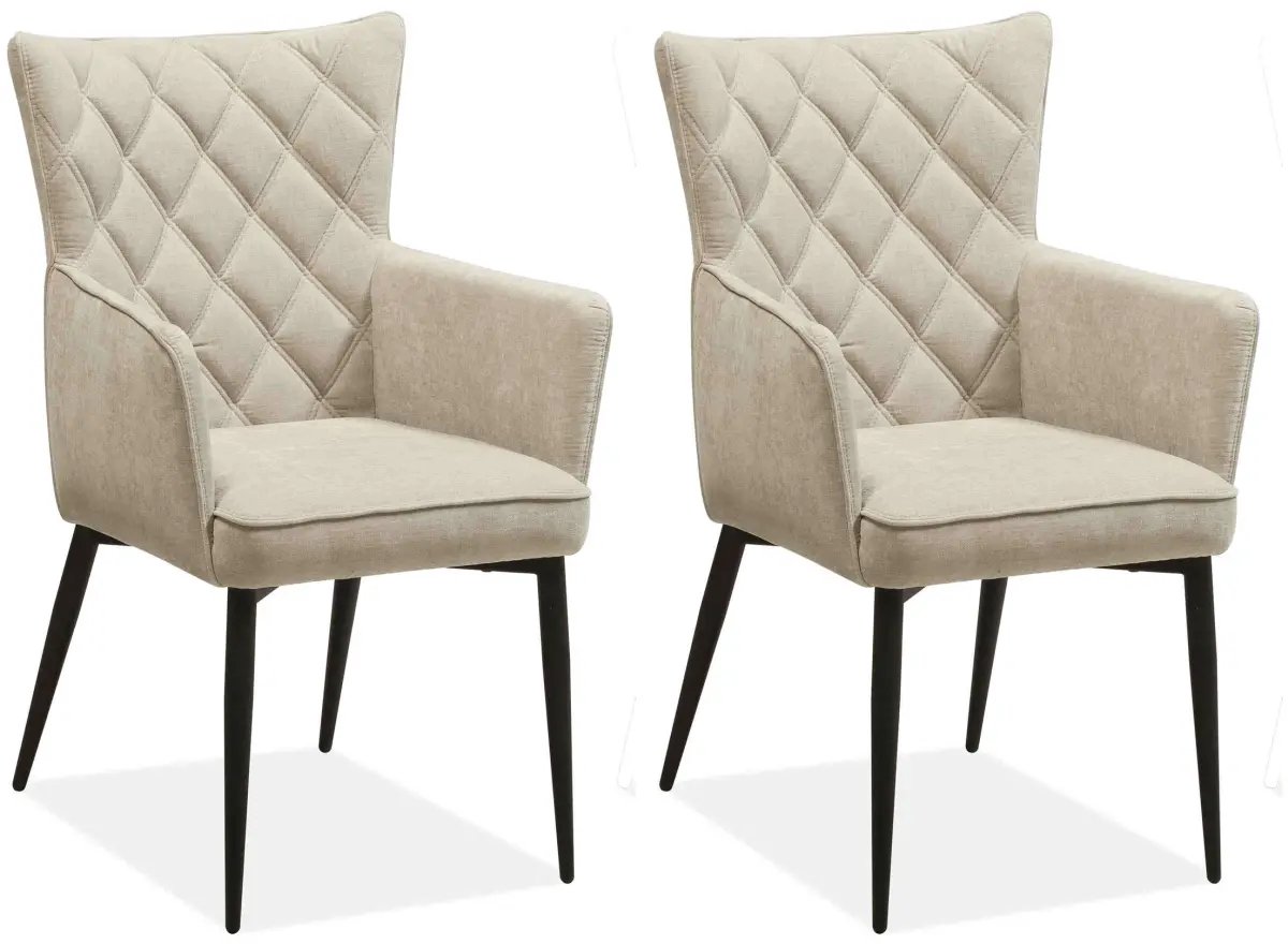 MX Sofa - Eetkamerstoel Fleur - Toffee (set van 2 stoelen)