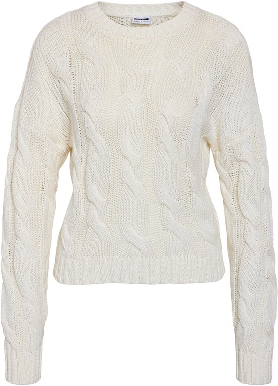 Noisy May NMDARA L/S HIGH NECK KNIT FWD NOOS Dames Gebreide trui - grijs - L