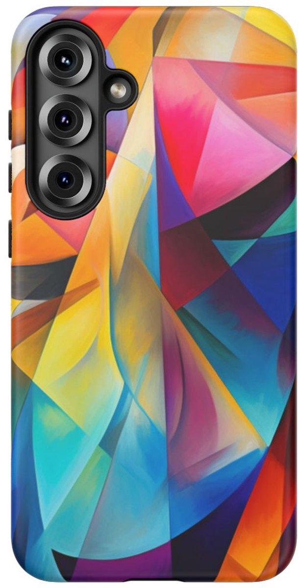 Kleurrijk Abstract Geometrisch Ontwerp – Telefoonhoesje Geschikt voor Galaxy S25 Plus