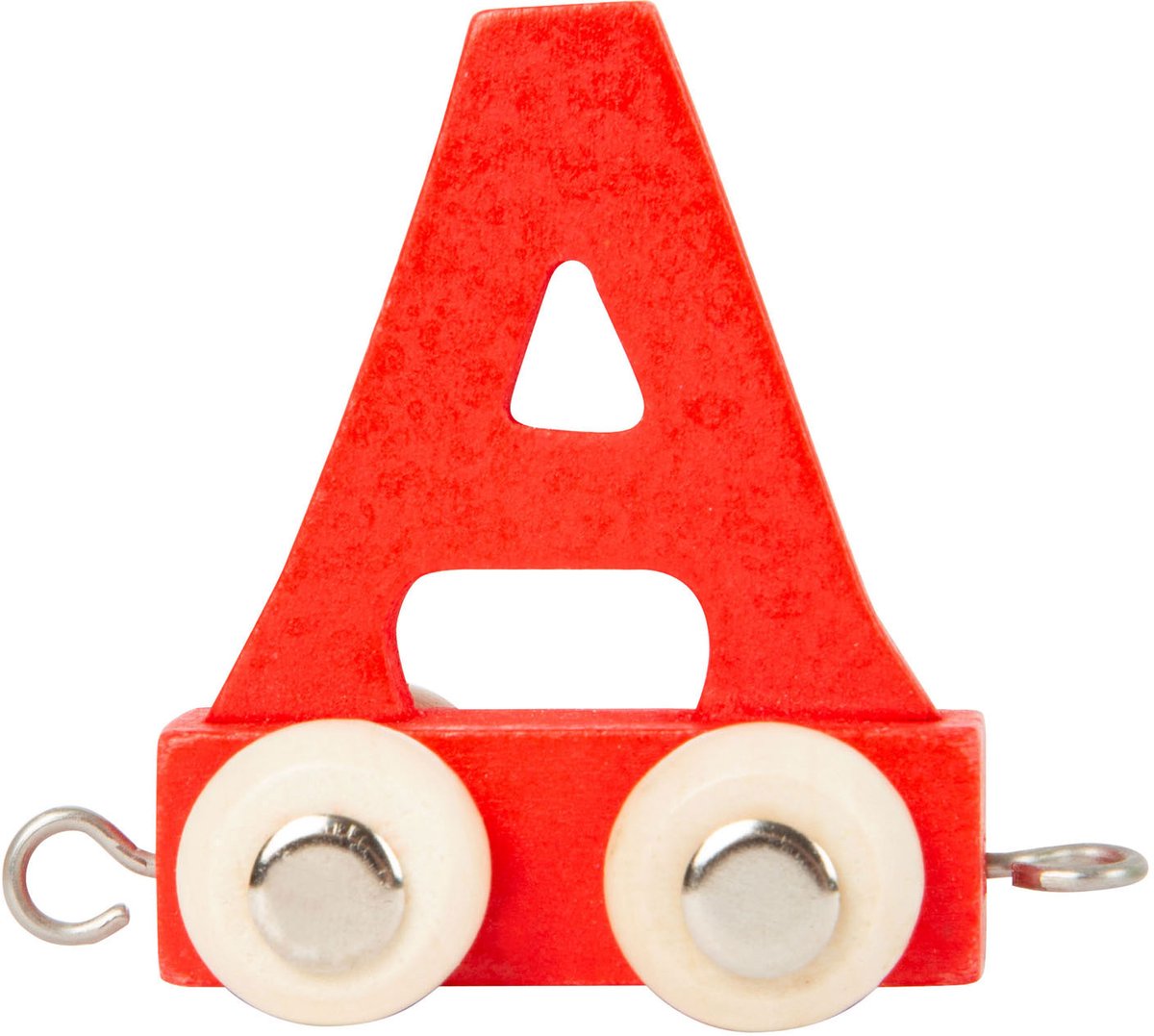 Small Foot - Houten Lettertrein Rood - A - 12 stuks