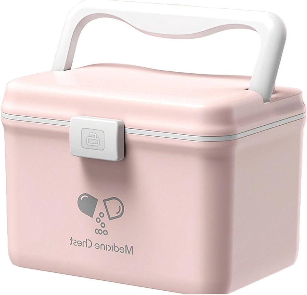 TKD6402-XL 146 l Medicijndoos Draagbaar 2 Lagen met Handgreep EHBO-Set voor Farmacie en Geneeskunde Multifunctioneel Thuis en Buiten Roze. Ik heb het gedeelte "medicijndoos" verwijderd omdat dit al duidelijk wordt uit de rest van de titel.