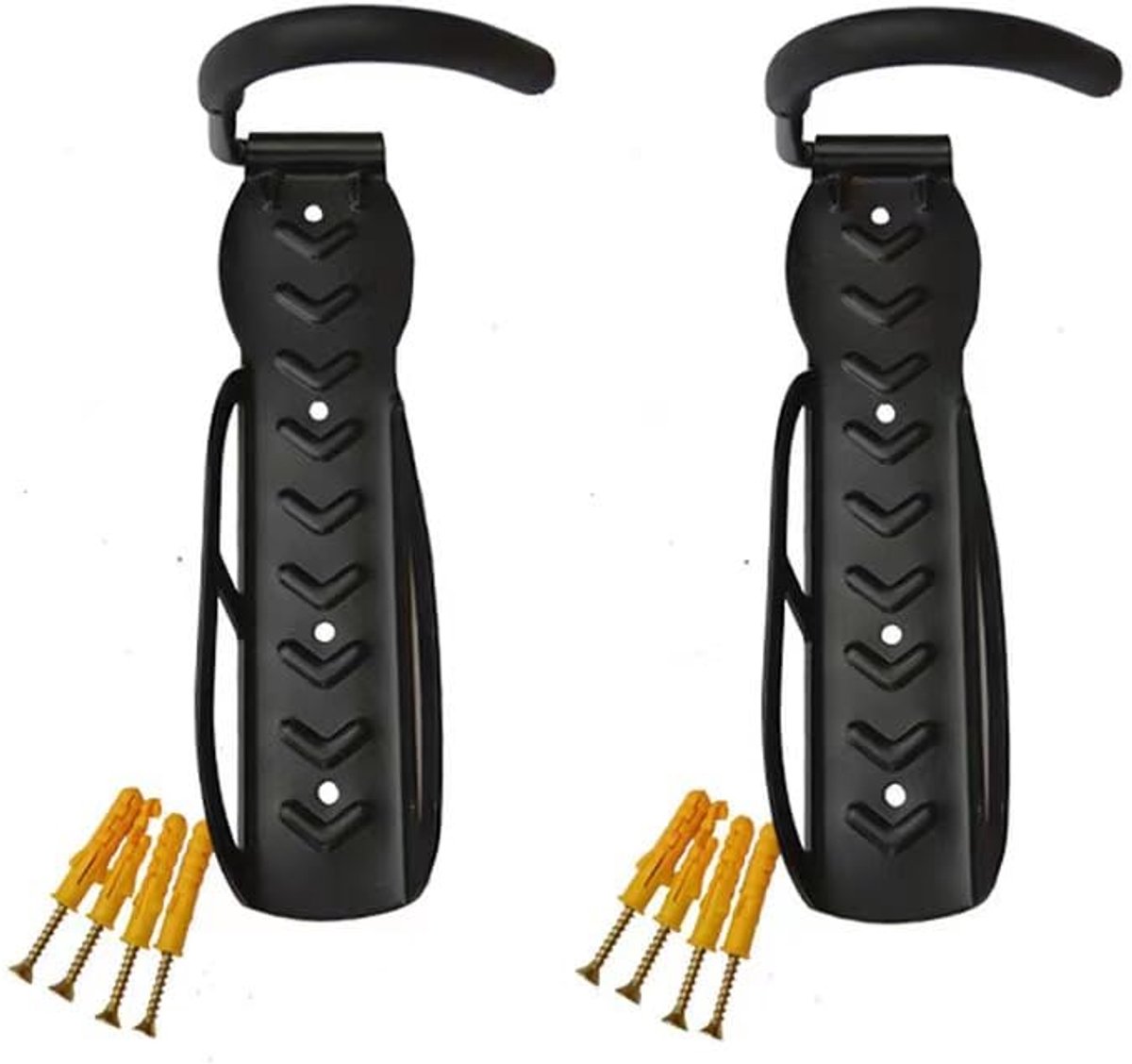 TRANKIELO® – Stevige Fietswandhaken Set van 2 – Ruimtebesparend – Heavy Duty Staal – Veilig en Stabiel – Geschikt voor Garage en Binnenruimtes