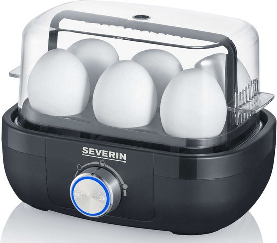 Severin EK 3166 - Eierkoker - electrisch - 6 eieren - matt zwart