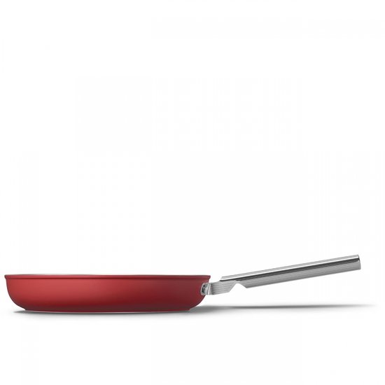 SMEG Koekenpan Rood Mat - ø 30 cm - Standaard anti-aanbaklaag