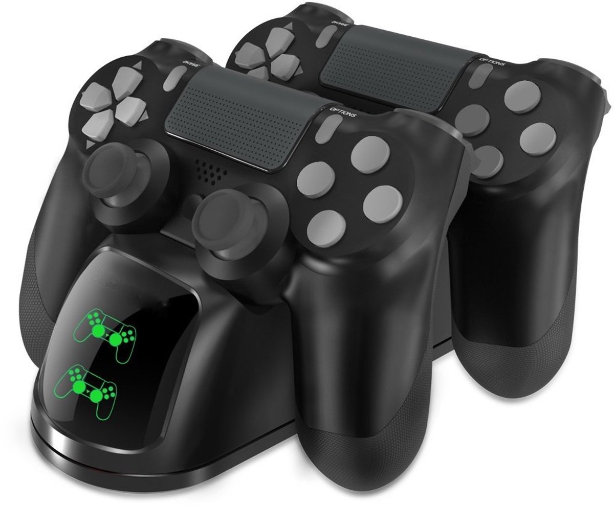 Dubbel laadstation voor twee PS4 / PS4 Slim / PS4 Pro-controllers