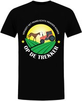 Vergeet het paard, echte prinsen komen op de trekker Heren T-shirt - boer - boerderij - tractor - veeteelt - landbouw - grappig - shirt