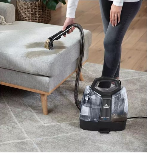BISSELL SpotClean Plus Draagbare Vlekkenreiniger - Met Extra Lange 2.2m Slang - Tapijtreiniger voor Bank, Auto & Matras - Carpet Cleaner Apparaat - Incl. HydroRinse Zelfreiniging - Reinigingsmachine - Zetelreiniger - 3724N
