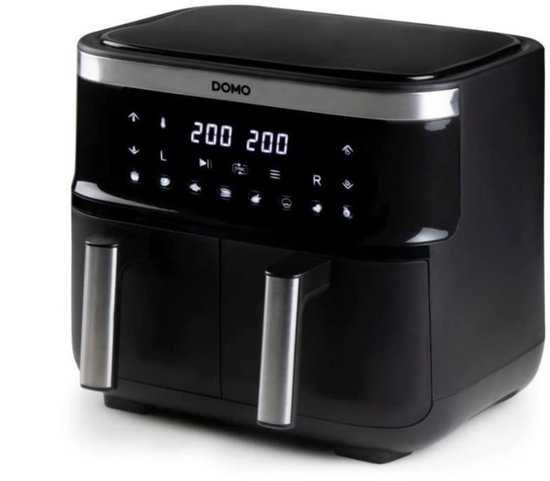 DOMO DO537FR Airfryer XXL met Dubbele Lade 2 x 4 L - €109,38