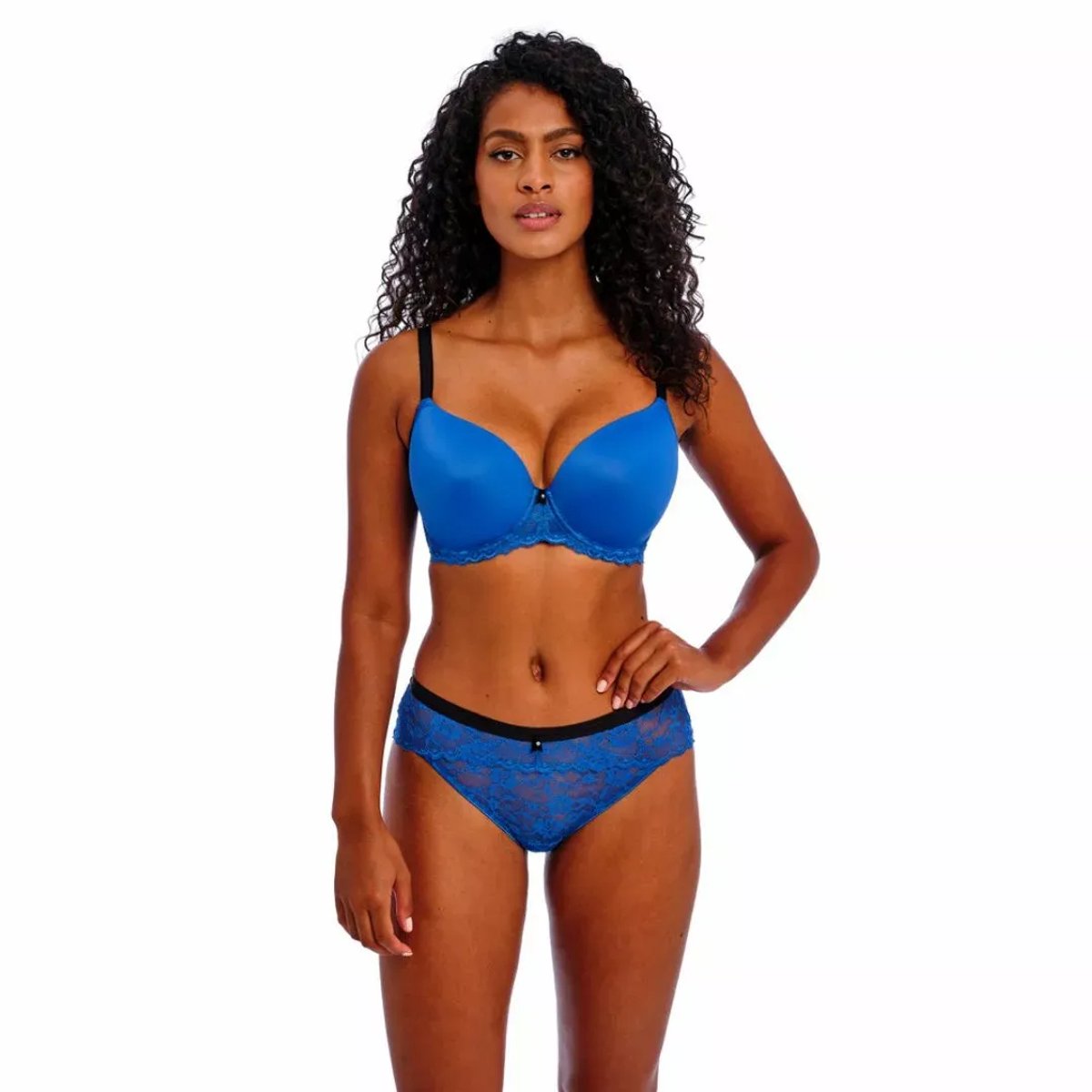 Freya Offbeat T-shirt BH – Dazzling Blue – Glad en ondersteunend-75-90 D blauw