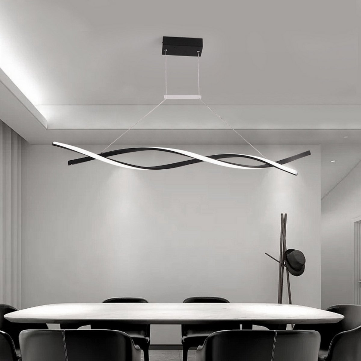Hanglampen 6 Ringen Plafondverlichting LED Dimbare Afstandsbediening Binnen Moderne Industriële Hanglamp Verstelbare Kroonluchters Slaapkamer Woonkamer Eetkamer Kleur Verwisselbare Verlichting