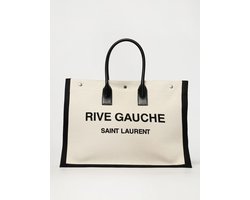 Rive Gauche Tote Canvas Bag - Black
