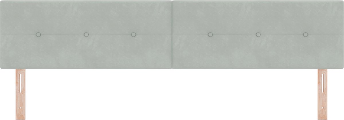 vidaXL - Hoofdbord - Lichtgrijs - 200 - cm - Fluweel