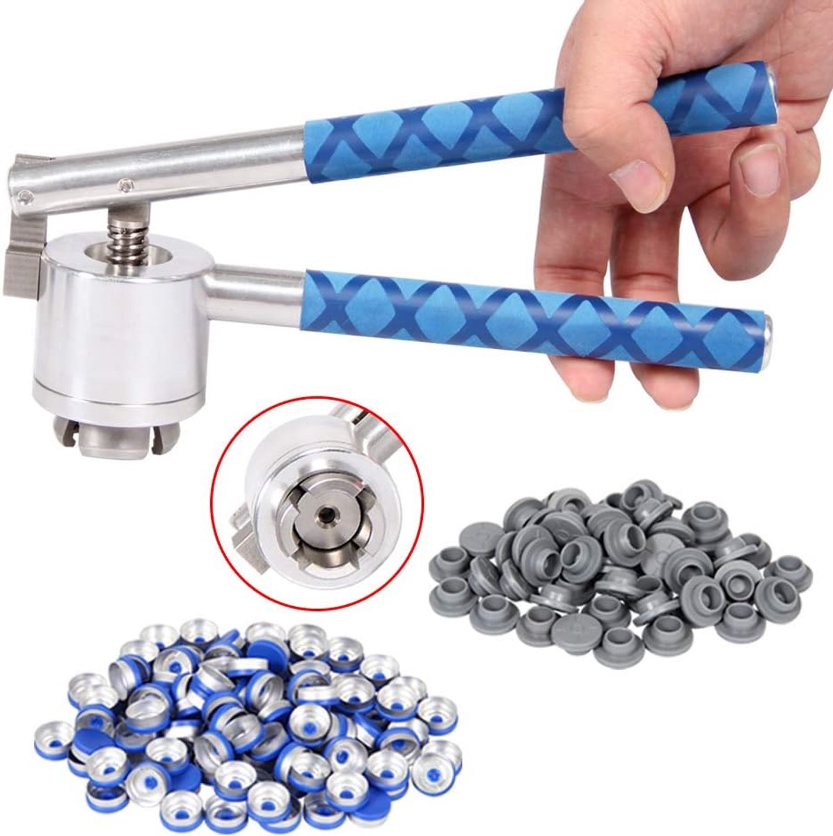 Flip Flacon Crimper en Flip Top Caps - 200 stuks - geschikt voor diverse toepassingen