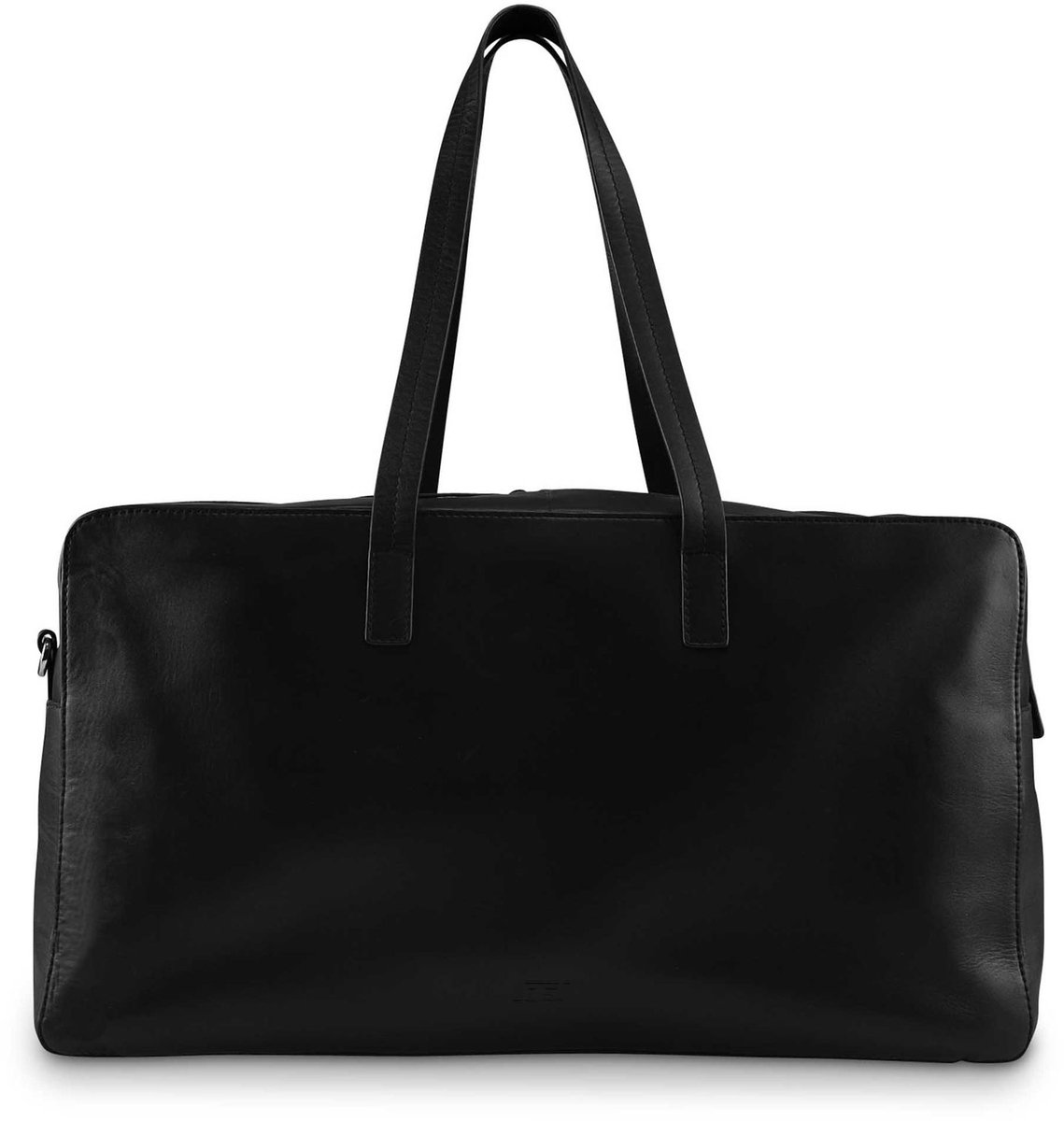 JOST Leren reistas schoudertas Arva Travel Bag Black zwart