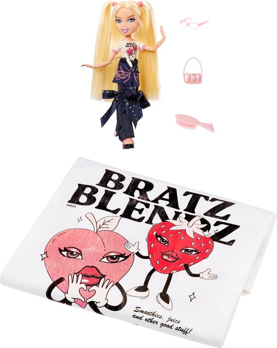 Bratz Stylin'-modepop Cloe met aanpasbaar T-shirt voor jou en accessoires — afbeelding 3