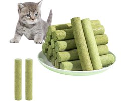 Inovra Plus - Kattengras snacks 14 stuks voor indoor katten met kattenkruid - Haarballenverwijderaar