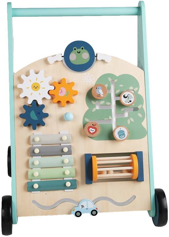 Foto: Eco toys stonegreen houten baby walker loopwagen hc732829