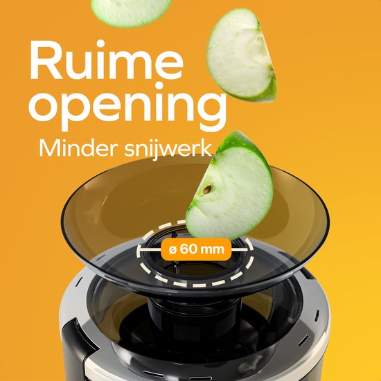 KitchenBrothers Sapcentrifuge - Voor Groenten en Fruit - Juicer - Met Pulpcontainer - 500ml - 600W - Zwart van KitchenBrothers — afbeelding 3