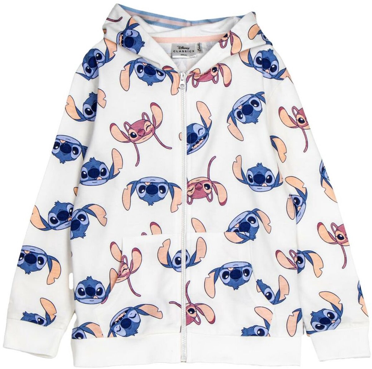 Sweatshirt met Capuchon voor Meisjes Stitch Beige - 10 Jaar